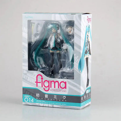 Figma 014 114 Hatsune Miku Anime Action Figurine Joint Movable Face Interchangeable Singer Collectible Model Desktop Decoration