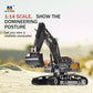 HUINA 1592 1:14 Scale RC Excavator 22 Channels 2.4G Semi-Alloy Remote Control Engineering Crawler Tractor Children's Gift