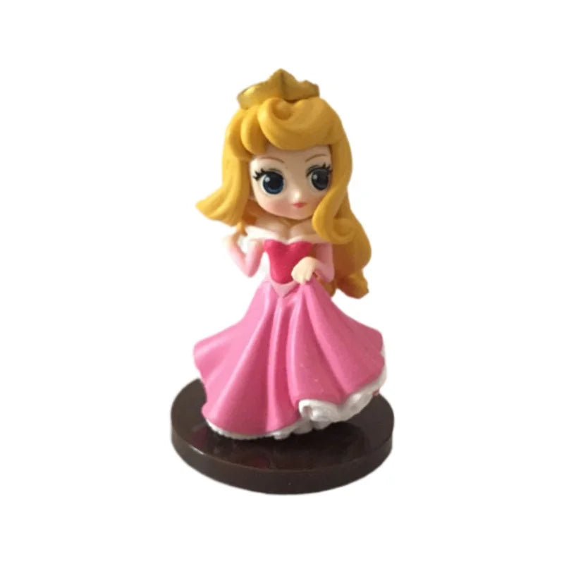 5-8cm kawaii capsule toy set of 8 pieces/group cute Q-version series mini figurine Bell long haired princess mermaid girl gift m