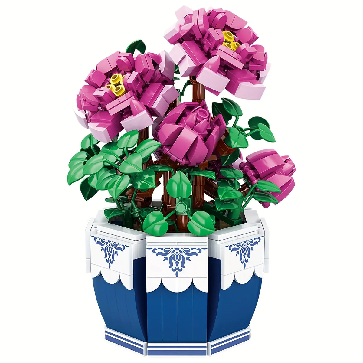 Flower Bouquet Exquisite Peony Building Blocks Kit Flower Home Decoration Bricks Set Gift for Valentine's Day Mother's Day Adult