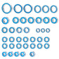 AXSPEED 39Pcs Wheel Hub Axle Blue Sealed Bearing Kit for TRX-4 TRX4 Bronco 1/10 RC Crawler Car Parts Accessories