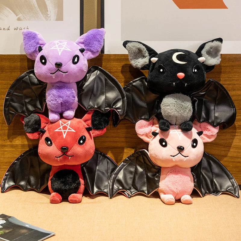 Cute Dark Series Bat Doll Halloween Simulated Plush Toys Exquisite Party Decorate Household Atmosphere Ornaments Festival Gifts