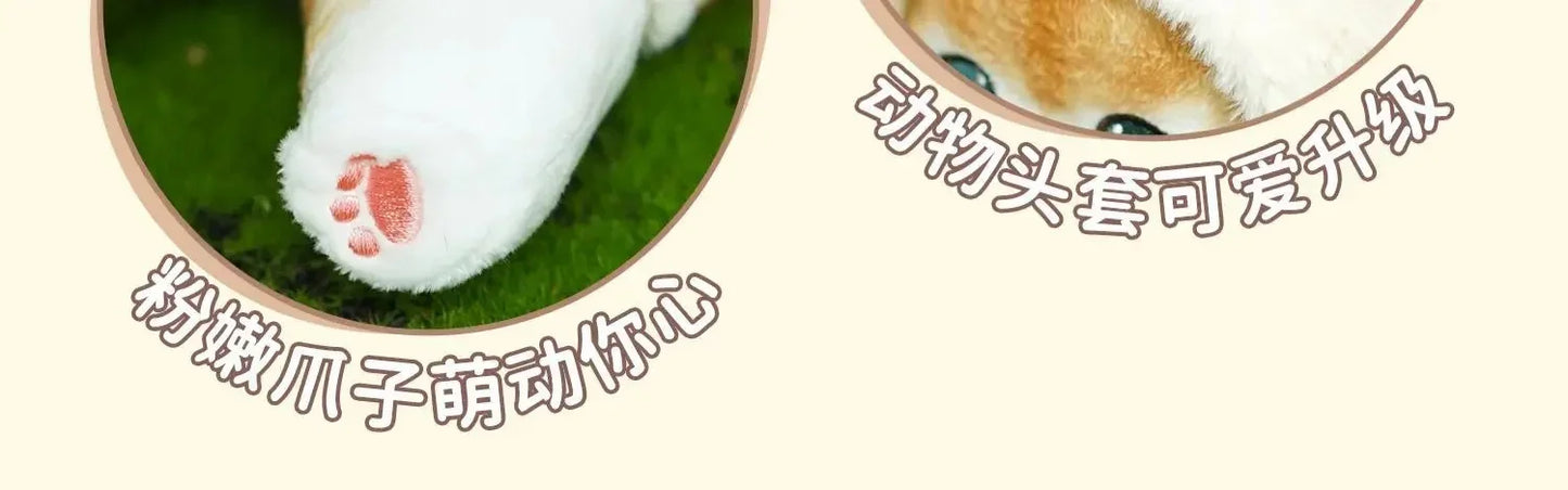 Kawaii Keychain Pendant Cartoon Mofusand Shark Cat Cross-Dressing Doll Backpack Decor Toys