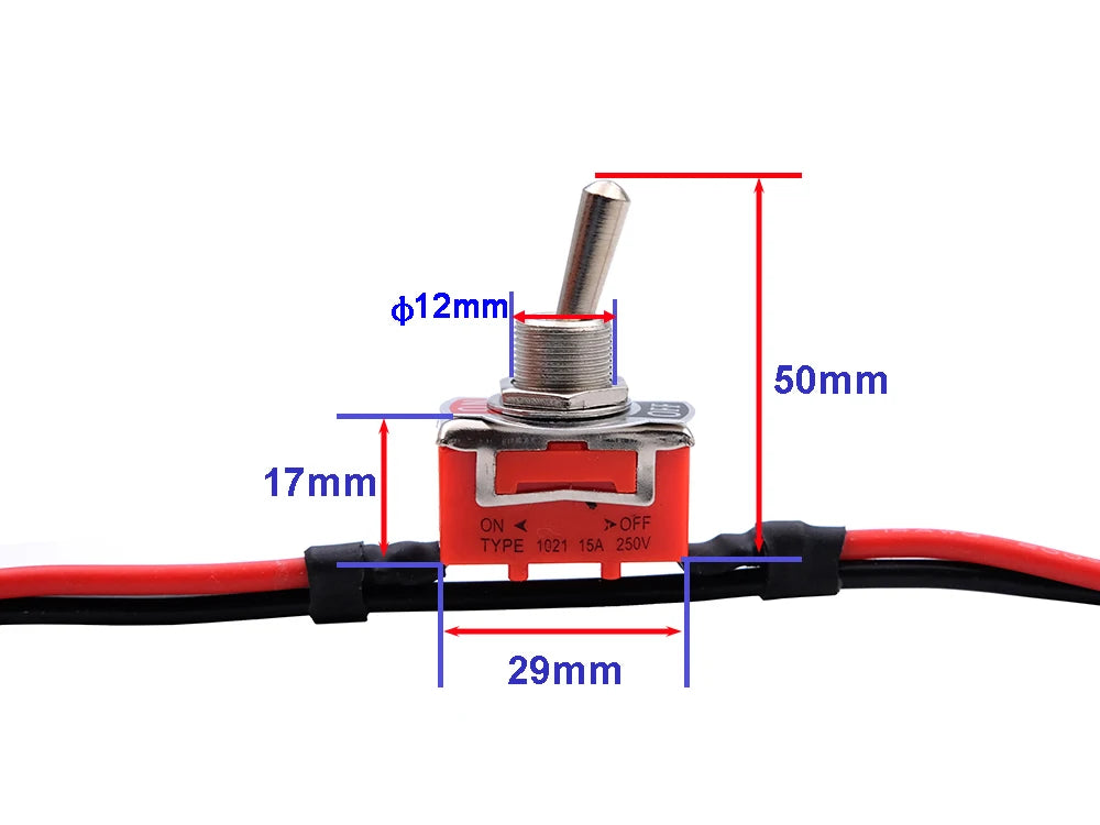Large Current High Load Switch AMASS XT60 XT90 T-Plug Power ON-OFF Toggle 12/14AWG for eBike RC Airplane ESC Motor Connecting