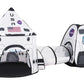 Joyfy Rocket Ship Play Tents Set Pop up Play house with Tunnel 3-Piece Play Tent for Kids Pretend Play Birthday Gift
