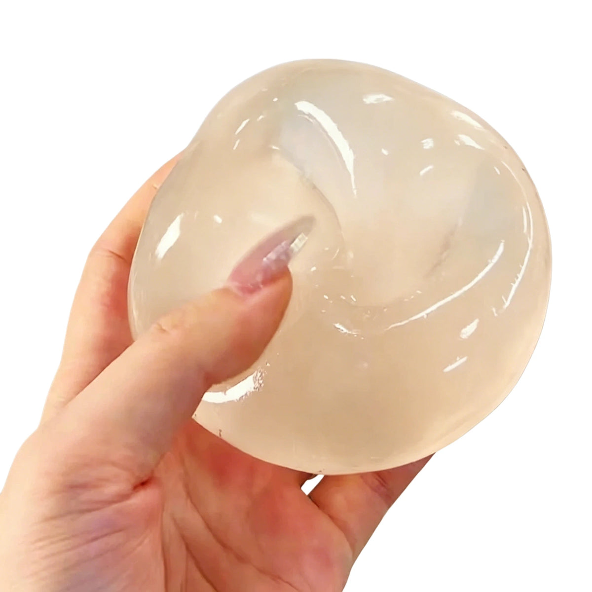 Coconut Oil Squishy, Coconut Oil Stress Ball – Super Soft, Handmade Slow Rising Fidget Squeeze Toy for Stress Relief, Squeeze the Stress Away, Easy to Clean, Portable, Ideal for Office Desk Home Travel,Christmas Gift
