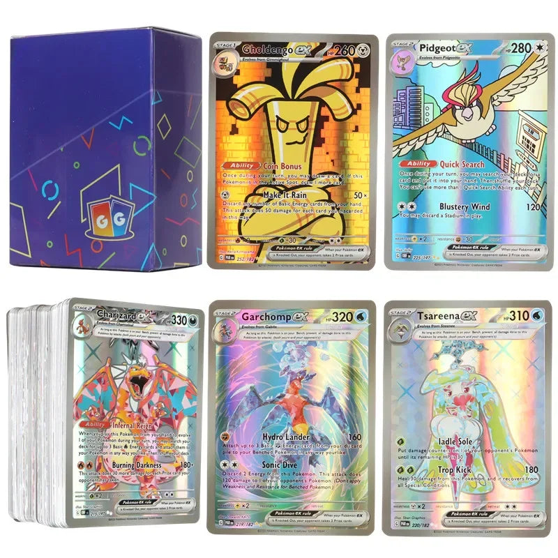 60/100Pcs English Pokemon Cards Shining MEGA GX Vmax TAG EX Vstar V Collection Cards Toys Children Gift