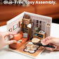 Rolife DIY Miniature House Kit Cozy Living Lounge Super Creator Dollhouse 3D Puzzle Model Building Kit with LED for Home Decor
