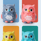 Classic Wind Up Interactive Owl Shaped Press Mechanical Sliding Toys for Boys Girls Birthday Xmas Gift