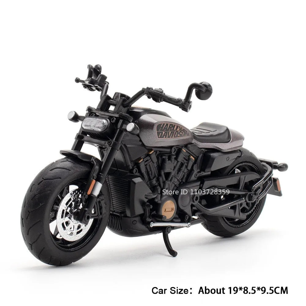 1:12 Sportster Model Toy Motorcycles Alloy Diecast Nijia ZX-6R Motorbikes Sound Light Shock Absorption Rubber Tires Kids Gift