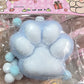 Squeeze Cat's Paw with Fur Stress Relief Squishy Fidget Toy Mini Kawaii Plush Silicone Sticky Decompressing Pinching Cat Foot
