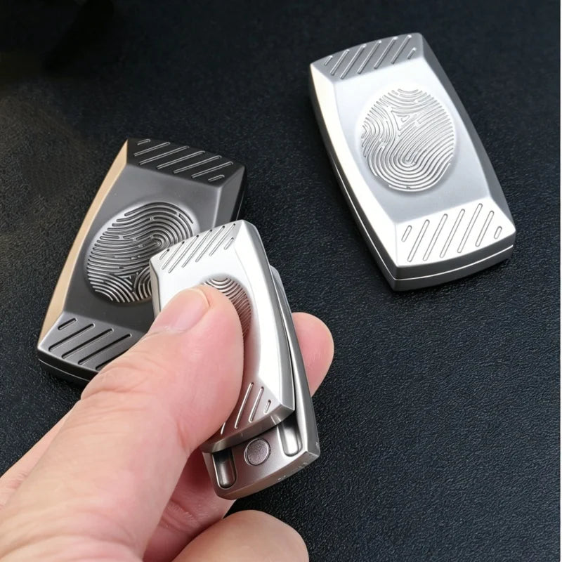 Fingerprint Magnetic Haptic Thumb Sensory Toys EDC Fidget Slider Metal Stress Relief ADHD Toy Relax Gift for Adults Favors