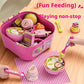New 8PCS/Set Simulation Food Feeding Toys with Storage Box - Sweet Rice Ball Pudding Feeding Toy Kids Role Play Early Education