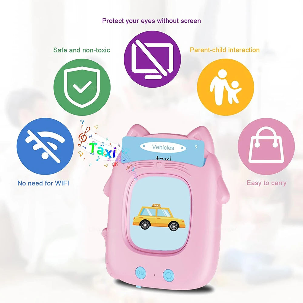 Talking Flashcards Learning Machine for Toddlers English / Spanish / Italian / Arabic Audio Early Educational Toy Gift