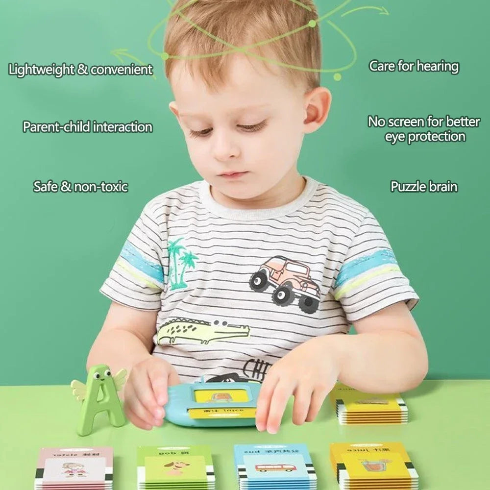 Flash Cards for Kids Early Education Learning Toys Talking Flashcards Preschool English Electronic Audio Book Machine Gift