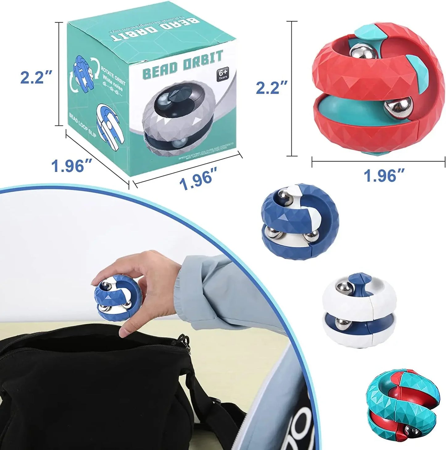 Decompression Toy Children Orbit Ball Cube Anti Stress Sensory Toys Fidget Toys for Kids Spinner Gifts for Kids Focus Training