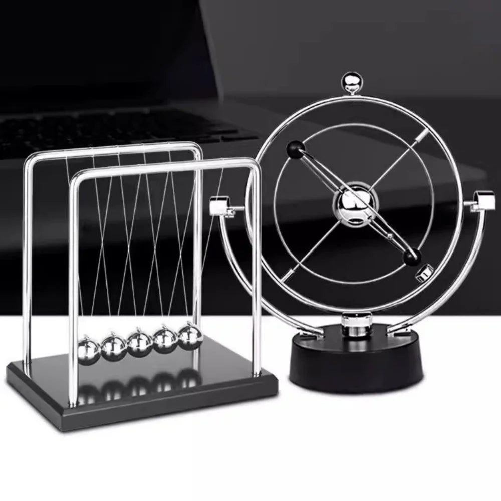 Rotation Perpetual Motion Newton Pendulum Balance Ball 24.5cm 9.65in 11cm 4.33in Physics Tumbler Home Desk Decorations Toy Gift