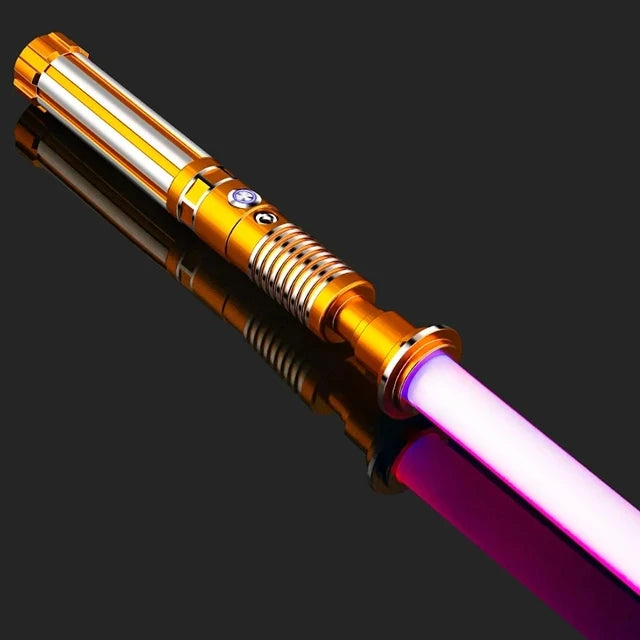 Metal Handle RGB Cosplay Double-edged Lightsaber Sword 16 Colors Change LED Switchable Sound And Light For Boys Girls Gift