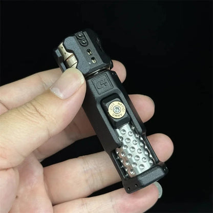 EDC Musketeer Gun Bolt Push Egg Fidget Spinner Multi Functional Slider Ratchet Gyro Metal Rotating Push Block Decompression Toy