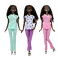 5pcs Doll Nurses Clothes Doctors Uniform Theme 11.5 Inch Doll Accessories Casual Style Dress Up
