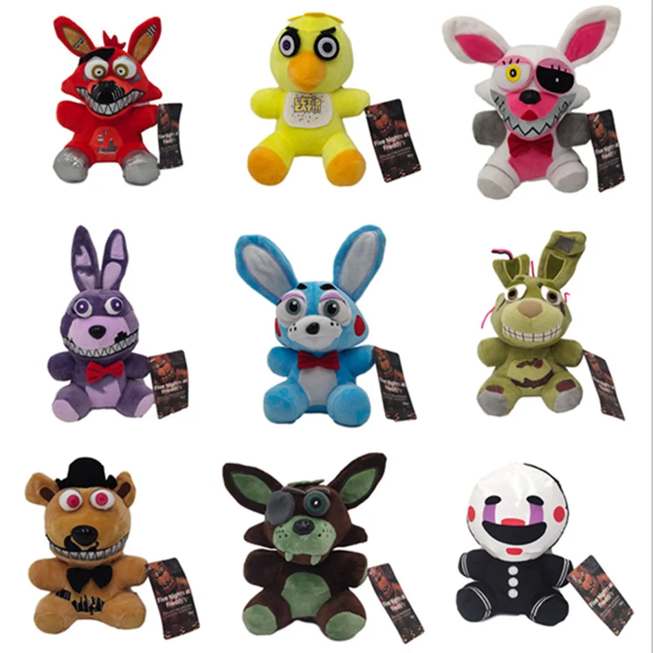 New 18CM FNAF Freddy's Plush Toy Stuffed & Plush Animals Bear Rabbit Game Fnaf Plush Toys Birthday Christmas For Kids doll Gift