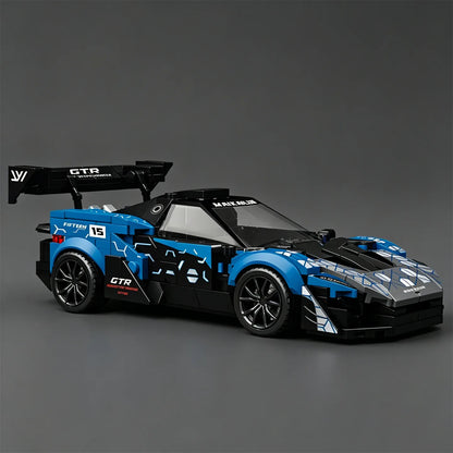 GTR MOC City Series Supercar EVO Building Blocks P1 Race Car Model  Toy Small-Scale Car Model Luxury Car Blue Storm