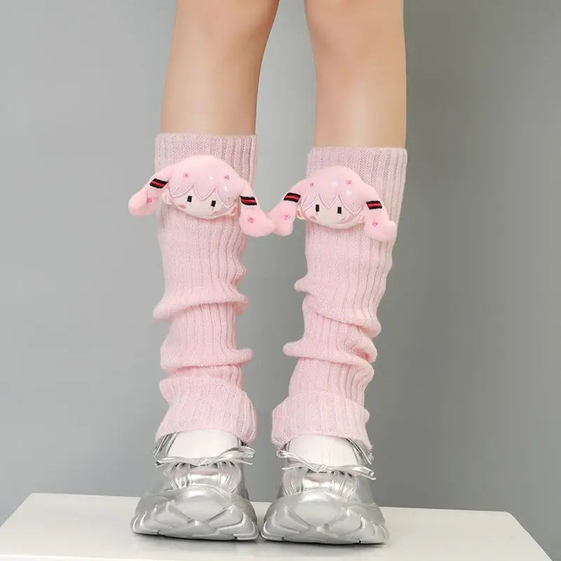 Hatsune Miku Crew Neck Socks Cute Kawaii Vocaloid Anime Printed Cotton Stockings Tube Socks Over the Knee Socks Girls Fan Gift