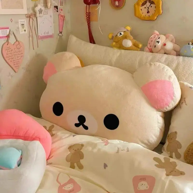 Cute Rilakkuma Plush Warm Hand Pillow Cartoon Bear Soft Stuffed Toy Peluche Cushion Birthday Gift