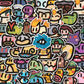 100pcs Pokemon Kawaii Stickers Old School Sticker Charmander Pikachu Psyduck Artist Work Gifts for Kids for Bike Guitar Laptop