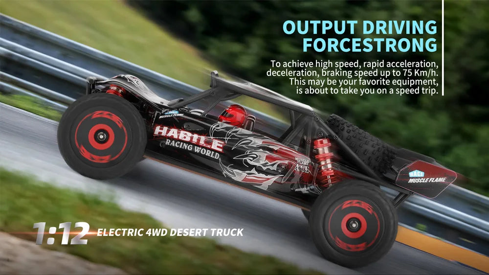 WLtoys 124016 124017 RC Car 4WD Off-Road 75km/h High Speed Remote Control Crawler 2.4G Electric Drift Climbing Racing Vehicle Toys Brushless Motor