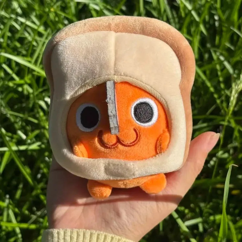 10Cm Chainsaw Man Bread Pochita Soft Plush Filling Doll Keychain Handbag Hanging Ornaments Waist Decoration Friend Birthday Gift