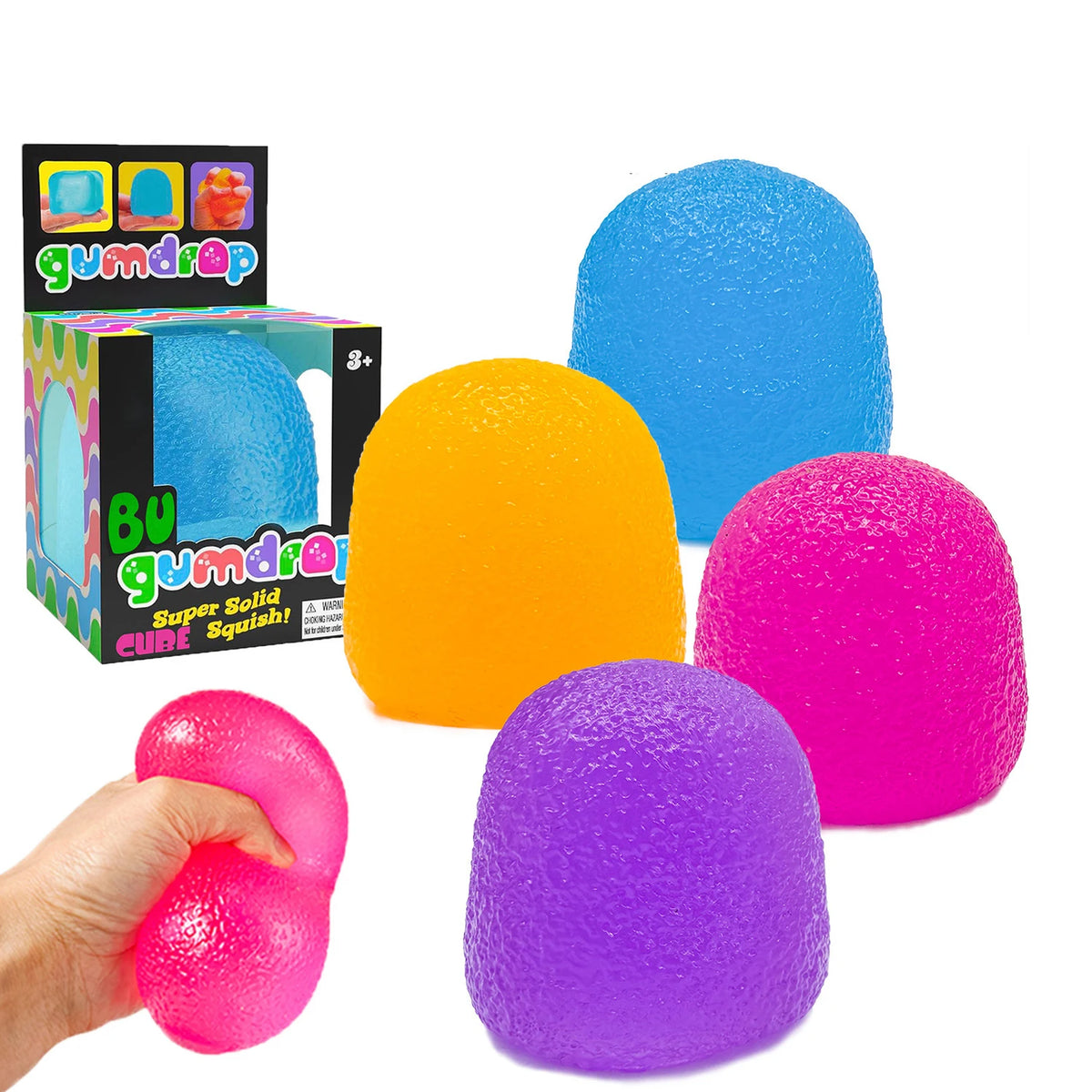 Stress Balls Fidget Toys, Slow Rising Squishies Gumdrop Stress Toys, Stress Relief and Anxiety, Textured Squeeze Toys Gift for Kids Adults Party Classroom Prize Easter Basket Stuffers, Christmas Gift