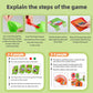 Frog Chameleon Lizard Mouth Mask Kids Toy Board Game Blow Activated Tongue Blow Catch Game Interactive Educational Game Prop