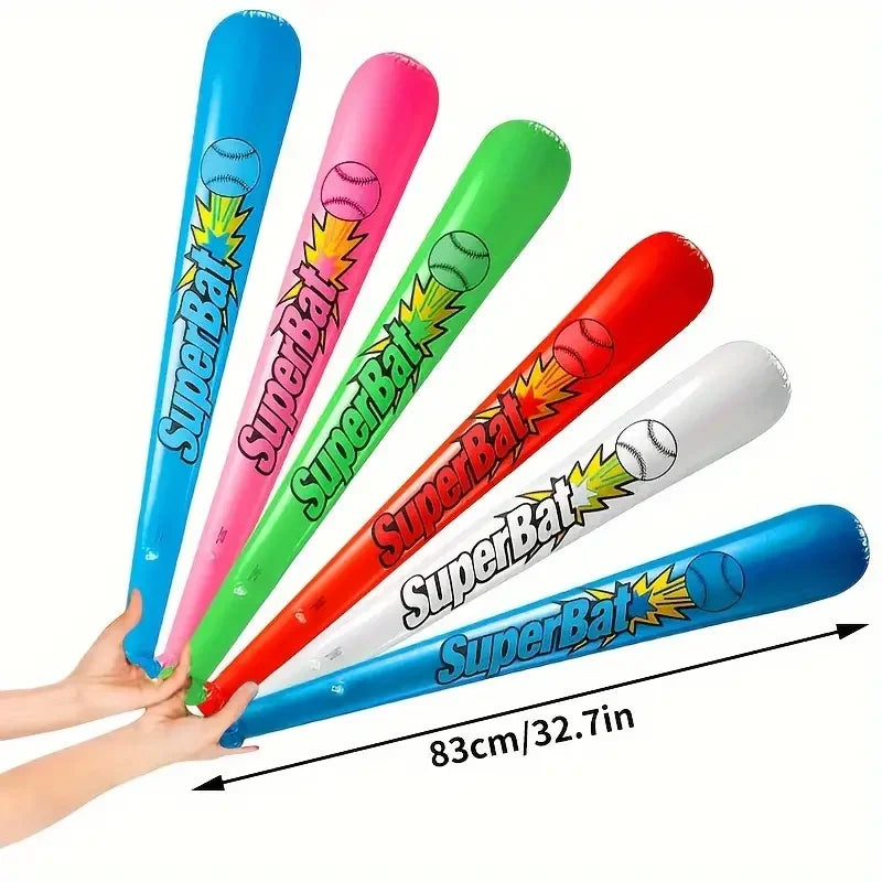 Thickened environmentally friendly PVC inflatable baseball bat. Inflatable toy. Wood grain bat.