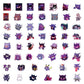 50PCS Pokemon Gengar Stickers DIY Skateboard Phone Laptop Motorcycle Waterproof PVC Kids Toy Decals