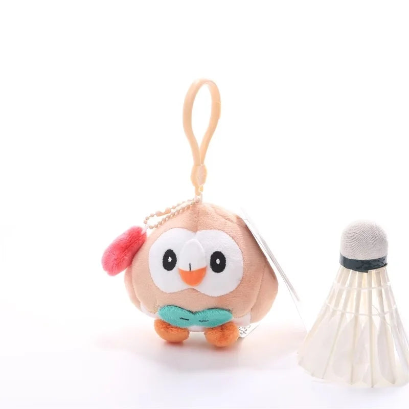 Genuine Pokemon Rowlet Love Series Kawaii Plush Stuffed Toy Keychain Backpack Pendant Keyring Doll Birthday Gifts For Kid Boys