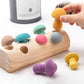 Toddler Wooden Mushroom Picking Game Rainbow Block Montessori Educational Wooden Toy Developmental Shape Matching Assembly Grasp