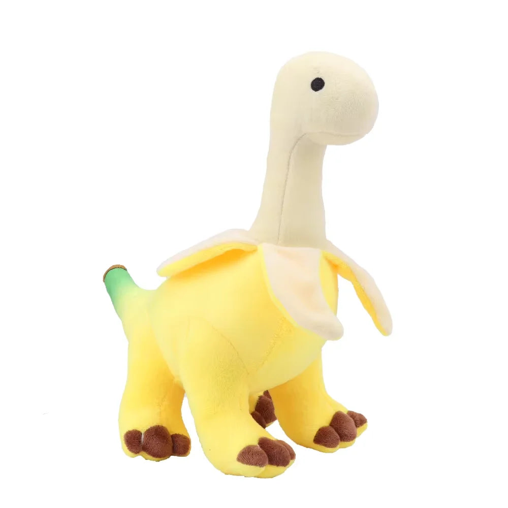 28CM Cute Peeled Banana Brontosaurus Plush Toys Soft Stuffed Dragon Animals Gift for Kids Birthday Gift Home Decor