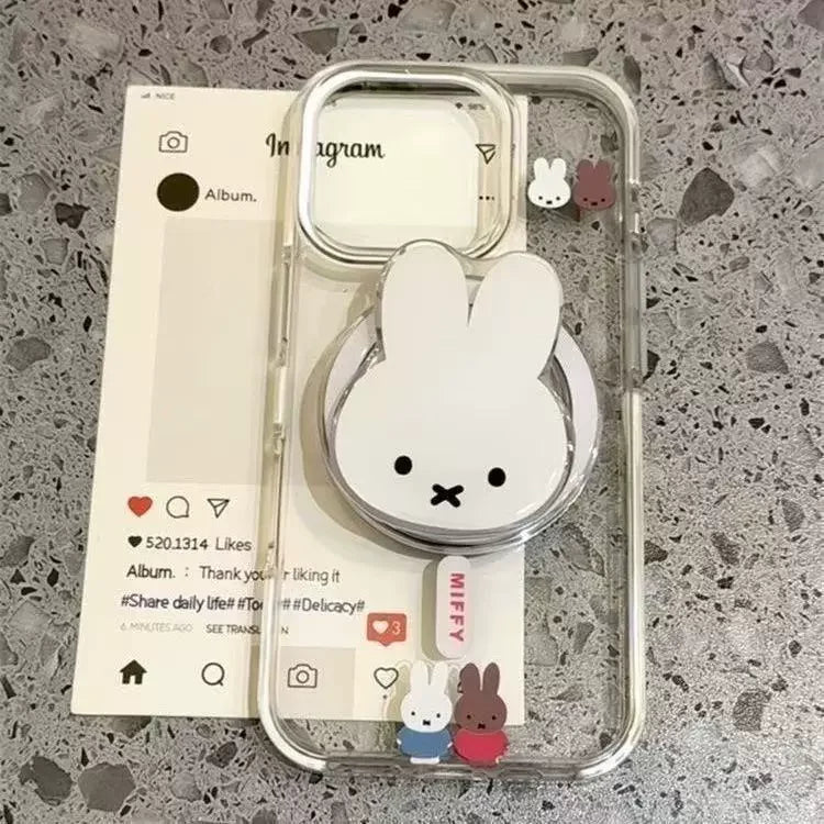 Kawaii Mify Rabbit Magnetic Phone Stand Cartoon Magnetic Airbag Stand Portable Desktop Bracket Phone Decor Gifts