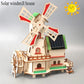 Solar windmill houses, children's DIY handcrafted assembly models, 3D wooden jigsaw puzzles, educational science experiments