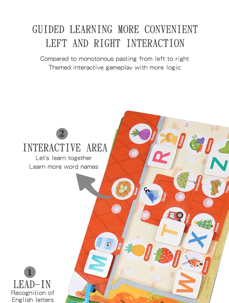 New Montessori Scene Stickers for Children DIY Hand-on Puzzle Reusable Books Cartoon Learning Cognition Toys for Kids Gift
