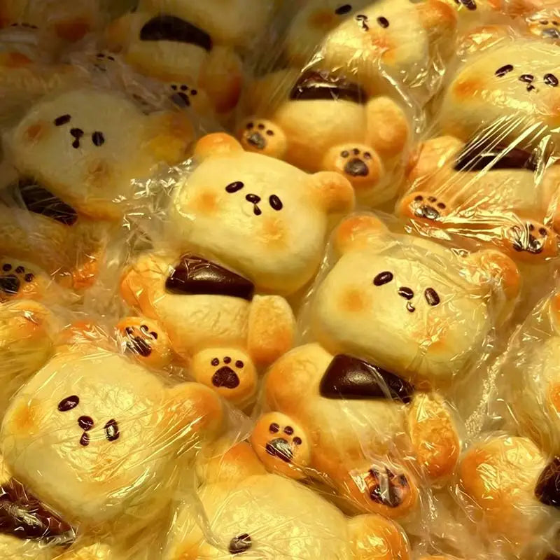 ★▲Cute Bear Bread  Toy Soft Slow Rising Realistic Baked Appearance for Thanksgiving Gift Kids Stress Relief