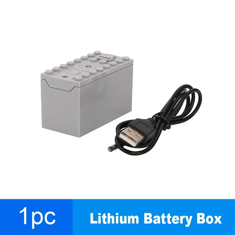 MOC Rechargeable AA /AAA Battery Box Multi-function Power Group Tool Car Train Motor Speed Adjust Control for Building Blocks