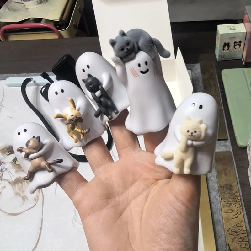 52toys Ghost Behold My Cat Series Blind Box Each Style With A Luminous Effect Car Decorative Ornament Model Mystery Box Fun Gift