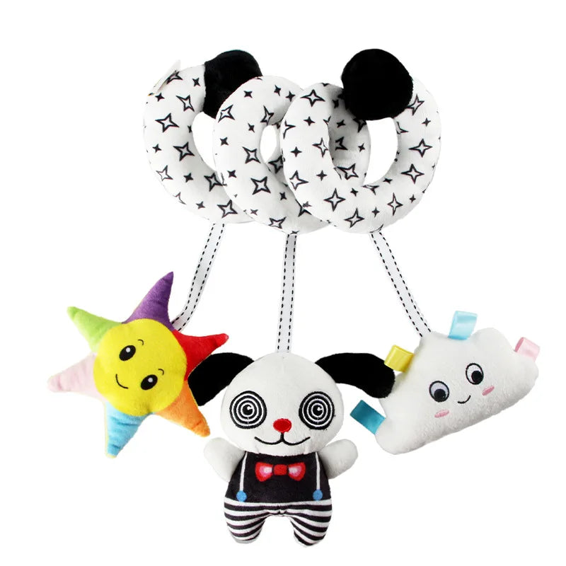 Car Seat Toys Infant Color Elephant Stroller Stretch Spiral Activity Baby Hanging Toys for Crib Mobile Newborn Sensory Toy Gifts
