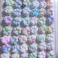 50/100pcs Mini Cat's Paw Squishy Toy Silicone Cute Soft Colorful Cat Paw Mochi Stress Relief Squishy Fidget Toy