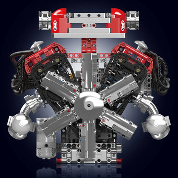 Mould King 10169 The Speed Car V12 Engine Building Block Technical Car Engine Toys Assembly Engine Brick Set Kids Christmas Gift
