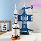 Space Rocket Building Blocks Set STEM Educational DIY Puzzle 3D Assembly Model Construction Toy for Kids Boys Girls School Gift