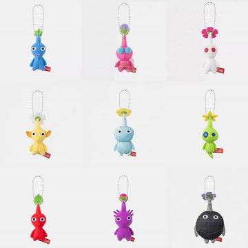 Hot  Mini Plush Pikmin Doll Keychain Soft Stuffed Bag Charm Pendant Decoration Red Yellow Blue Multicolored Toys Hanging Gift