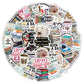 50pcs Cartoon Book Worm Book Reading Stickers Notebook Diary Motorcycle Skateboard Computer Decal Luggage Graffiti Sticker